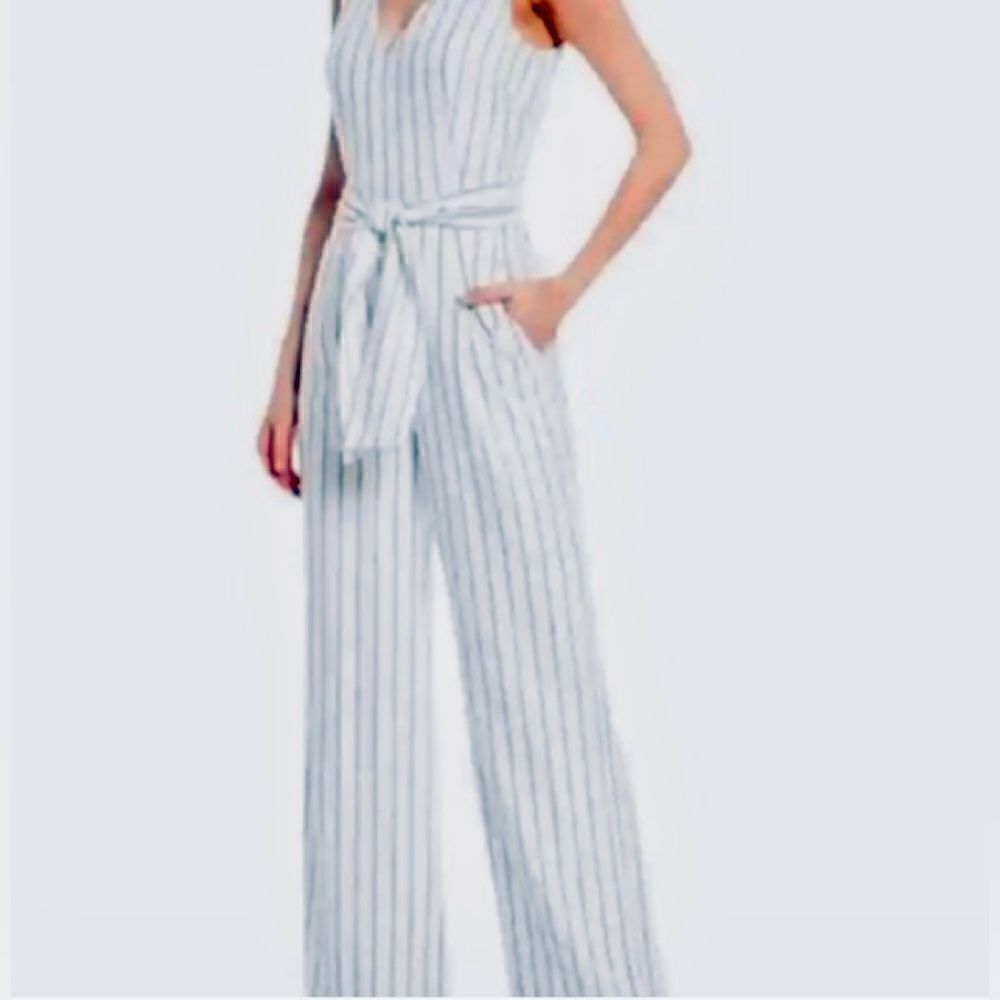 Antonio Melani Trina striped jumpsuit size 2
